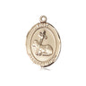 14kt solid gold First Reconciliation medal pendant 3/4 inch by 1/2 inch handcrafted by Bliss Manufacturing