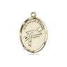 14kt Solid Gold Graduation medal pendant, 3/4 by 1/2 inch, handcrafted in USA by Bliss Manufacturing