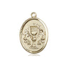 14kt solid gold chalice medal pendant 3/4 inch by 1/2 inch handmade by Bliss Manufacturing USA