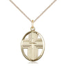 14kt Gold Filled Medium Cross Necklace 3/4 x 1/2 inch pendant 18 inch chain by Bliss Manufacturing
