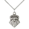 Sterling Silver Medium Seven Gifts of the Holy Spirit Medal Pendant Necklace 3/4 inch x 1/2 inch on 18 inch Chain by Bliss