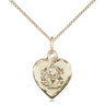 Small 14kt Gold Filled Heart Chalice First Communion Medal Necklace 5/8 x 1/2 inches on 18 inch chain by Bliss Manufacturing USA