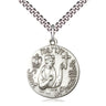 Sterling Silver St. Thomas More patron saint medal necklace with 24 inch chain by Bliss Manufacturing