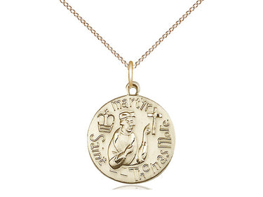 14kt Gold Filled St. Thomas More Patron Saint Medal Necklace 3/4 inch by 5/8 inch with 18 inch chain by Bliss Manufacturing
