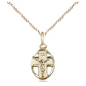 Small 14kt gold filled crucifix necklace 1/2 x 1/4 inch pendant 18 inch chain by Bliss