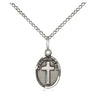 Sterling Silver Friend In Jesus Small Cross Necklace 1/2 x 1/4 inch pendant with 18 inch chain by Bliss