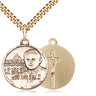 Gold Filled St. John Paul II patron saint medal necklace 3/4 x 3/4 inch pendant with 24 inch chain by Bliss