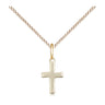 14kt Gold Filled Small Catholic Cross Necklace 1/2 x 1/4 inch pendant with 18 inch chain by Bliss