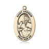 14kt Solid Gold St. Andrew the Apostle Patron Saint Medal Pendant 1x1/2 inch by Bliss