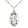 Sterling Silver St. Andrew the Apostle Patron Saint Medal Necklace 1x1/2 inch pendant 18 inch curb chain Bliss USA