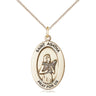 14kt gold filled St. Agatha patron saint medal necklace, 1x1/2 inch pendant, 18 inch chain, handmade by Bliss