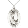 Sterling Silver St. Cecilia Patron Saint Medal Necklace 1 inch by 1/2 inch with 18 inch Chain by Bliss