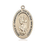 14kt Solid Gold St. Christopher Patron Saint Medal Pendant 1 inch by half inch handcrafted by Bliss