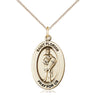 Gold Filled St. Florian Patron Saint Medal Necklace, 1 x 1/2 inch with 18 inch chain, Firefighter Patron, USA Made by Bliss