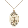 14kt Gold Filled St. Gerard Majella Patron Saint Medal Necklace 1 inch by half inch with 18 inch Chain by Bliss