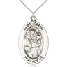 Sterling Silver St. Joseph Patron Saint Medal Necklace 1 inch by 1/2 inch with 18 inch Chain by Bliss