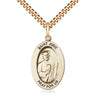 14kt Gold Filled St. Jude Thaddeus Catholic patron saint medal necklace with 24 inch chain by Bliss