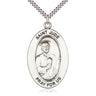 Sterling Silver St. Jude Thaddeus Catholic patron saint medal necklace with 24 inch chain by Bliss