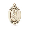 14kt Solid Gold St. Patrick Patron Saint Medal Pendant 1 x 1/2 inch by Bliss Manufacturing