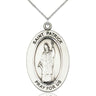 Sterling Silver St. Patrick Patron Saint Medal Necklace 1 inch by half inch with 18 inch chain by Bliss