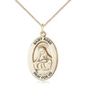 14kt Gold Filled St. Rose of Lima Medal Necklace 1 inch by Half Inch with 18 inch Chain by Bliss