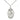 Sterling silver St. Rose of Lima patron saint medal necklace, 1 inch by half inch pendant on 18 inch chain, handcrafted by Bliss Manufacturing USA