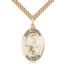 14kt Gold Filled St. Theresa Patron Saint Medal Necklace 1 x 1/2 inches on 24 inch chain by Bliss