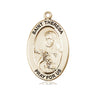 14kt Solid Gold St. Theresa Patron Saint Medal Pendant 1 x 1/2 inches handcrafted by Bliss