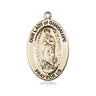 14kt Solid Gold Our Lady of Guadalupe Medal Pendant 1 inch by 1/2 inch handcrafted by Bliss Manufacturing