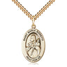 14kt gold filled St. Maria Goretti medal necklace 1 inch pendant with 24 inch chain by Bliss