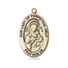 14kt solid gold Our Lady of Perpetual Help medal pendant, 1 x 1/2 inches, handcrafted by Bliss Manufacturing