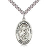 Sterling Silver Our Lady of Perpetual Help Pendant Necklace 1x1/2 inch with 24 inch Chain by Bliss