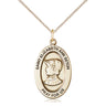 14kt Gold Filled St. Elizabeth Ann Seton patron saint medal necklace with 18 inch chain by Bliss