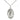 Sterling Silver St. Elizabeth of the Visitation Medal Necklace 1 inch by 1/2 inch on 18 inch chain by Bliss