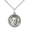 Sterling Silver St. Vincent de Paul Patron Saint Medal Necklace 3/4 x 5/8 with 18 inch Chain by Bliss