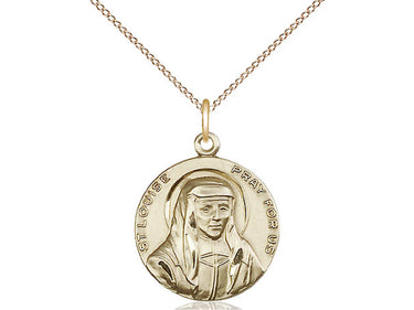 14kt Gold Filled St. Louise de Marillac Patron Saint Medal Necklace 3/4 inch by 5/8 inch with 18 inch chain by Bliss