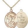 14kt gold filled St. Michael the Archangel medal necklace 3/4 x 1/2 inches with 18 inch chain by Bliss