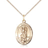 14kt Gold Filled St. Christopher patron saint medal necklace with 18 inch chain by Bliss Manufacturing
