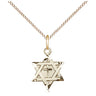 14kt Gold Filled Small Star of David with Cross Necklace 1/2 x 3/8 on 18 inch chain by Bliss