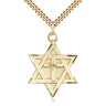Large 14kt Gold Filled Star of David with Cross Necklace 1.25 inch pendant on 24 inch chain by Bliss