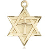 14kt solid gold large Star of David with Cross pendant 1 1/4 x 7/8 inches by Bliss Manufacturing