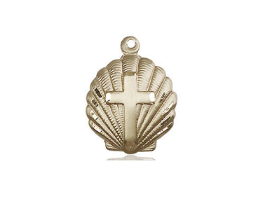 14kt solid gold medium cross pendant 3/4 x 5/8 inches by Bliss Manufacturing