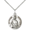 Sterling Silver St. Gabriel the Archangel patron saint medal necklace 3/4 inch on 18 inch chain by Bliss Manufacturing