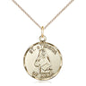14kt Gold Filled St. Theresa patron saint medal necklace with 18 inch chain by Bliss Manufacturing