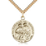 14kt gold filled Sts. Cosmas and Damian patron saint medal necklace 24 inch chain by Bliss Manufacturing