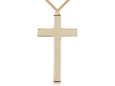 14kt gold filled extra large cross necklace 3 1/4 x 1 3/4 inches with 24 inch chain by Bliss