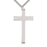 Extra Large Sterling Silver Catholic Cross Necklace 2 1/2 x 1 3/8 inches with 24 inch chain by Bliss