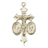 14kt Solid Gold Holy Family Medal Pendant 1 1/8 x 5/8 inches featuring Jesus Mary and Joseph handcrafted by Bliss