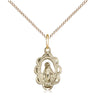 14kt Gold Filled Small Miraculous Medal Necklace 1/2 x 3/8 inch on 18 inch chain handmade by Bliss Manufacturing