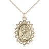 14kt Gold Filled St. Christopher Patron Saint Medal Necklace 1x3/4 inch with 18 inch Chain by Bliss